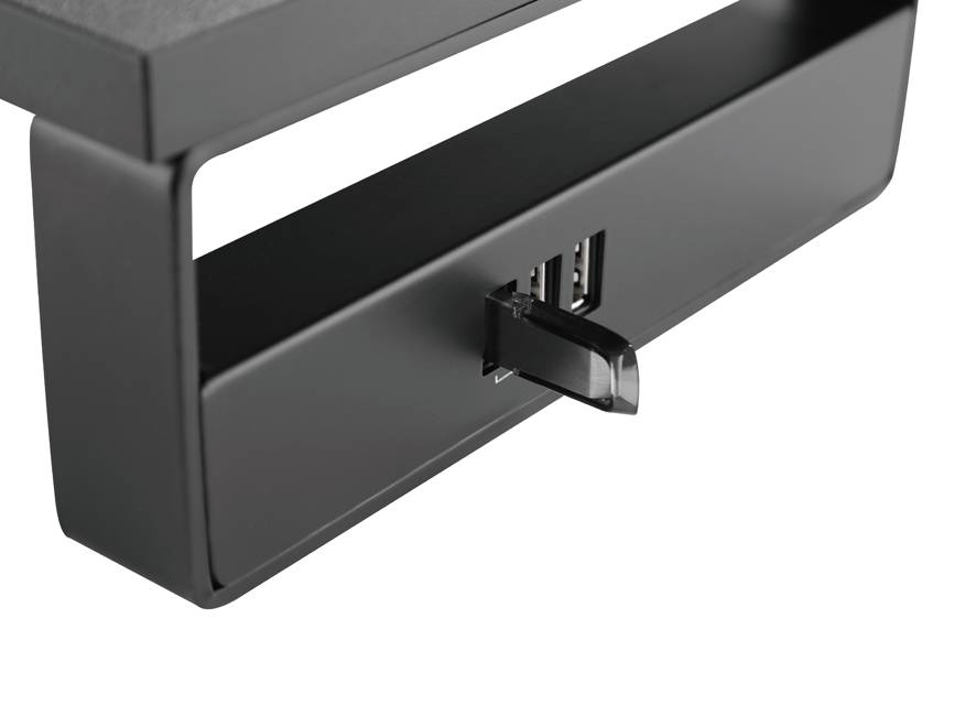 Equip 650881 Desktop-Monitor-Ständer mit USB - Freistehend - 15 kg - Schwarz