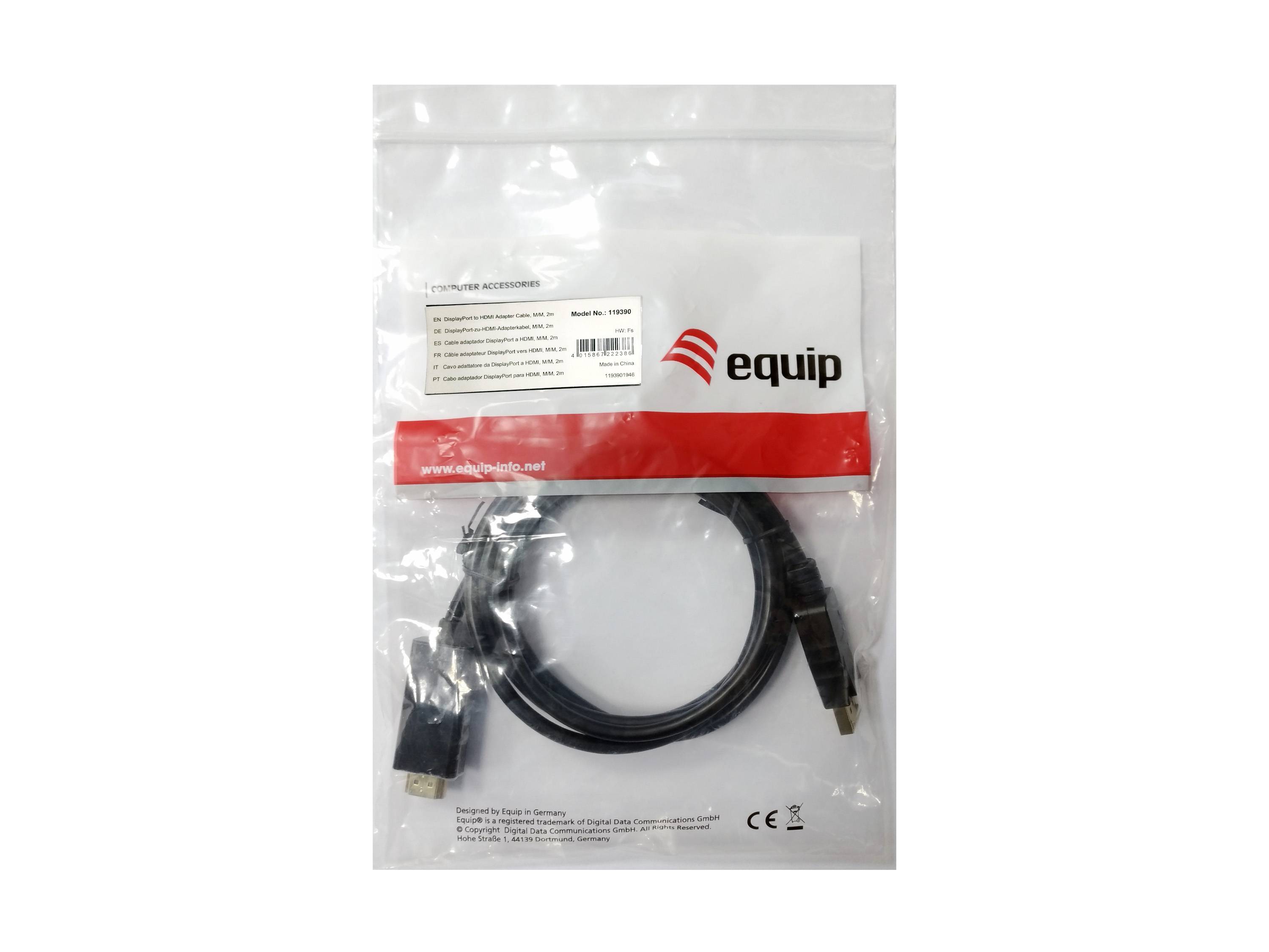 Equip Life - Adapterkabel - DisplayPort männlich zu HDMI männlich