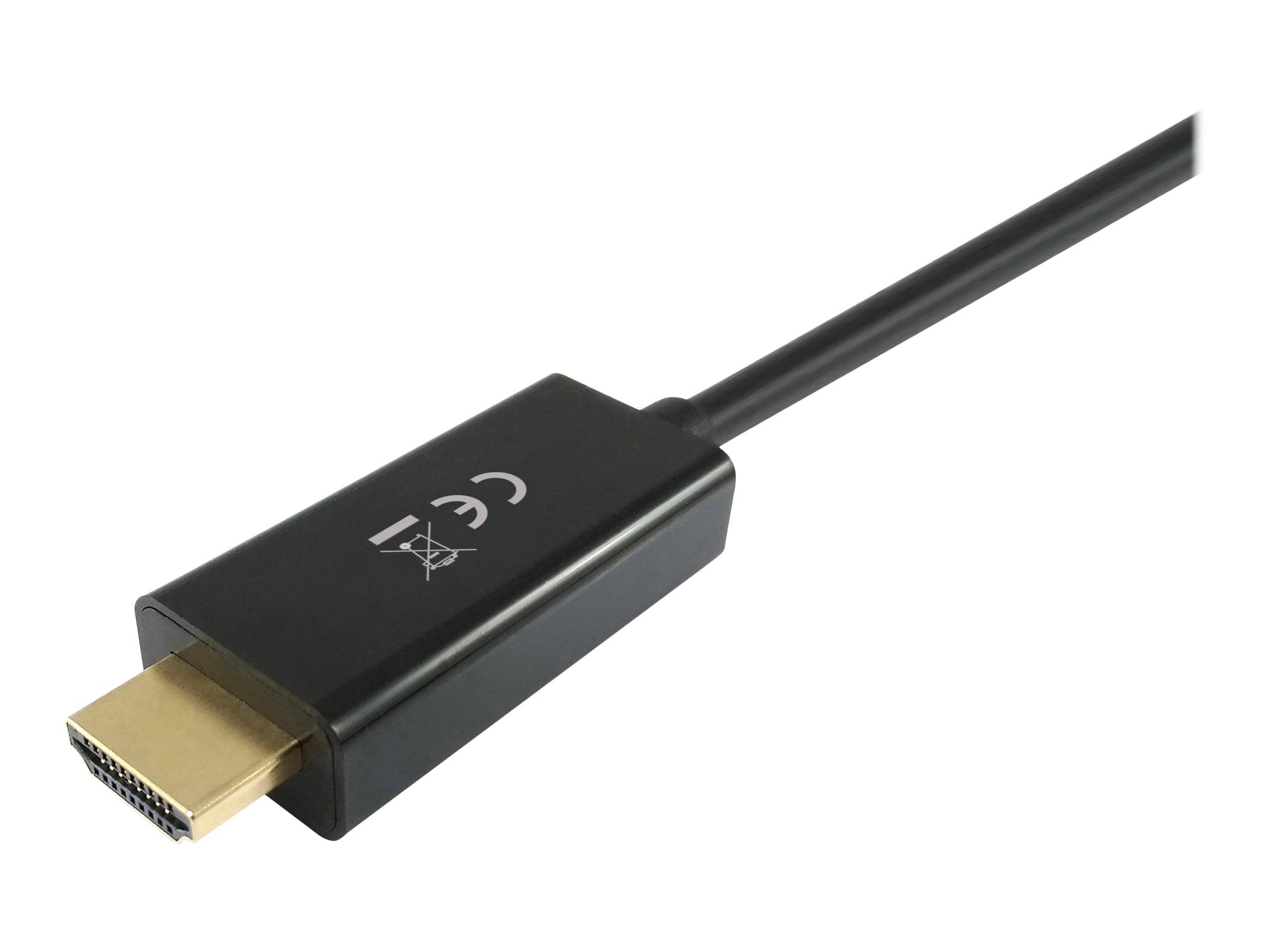Schwarzes HDMI-Kabel mit vergoldetem Stecker auf weißem Hintergrund.