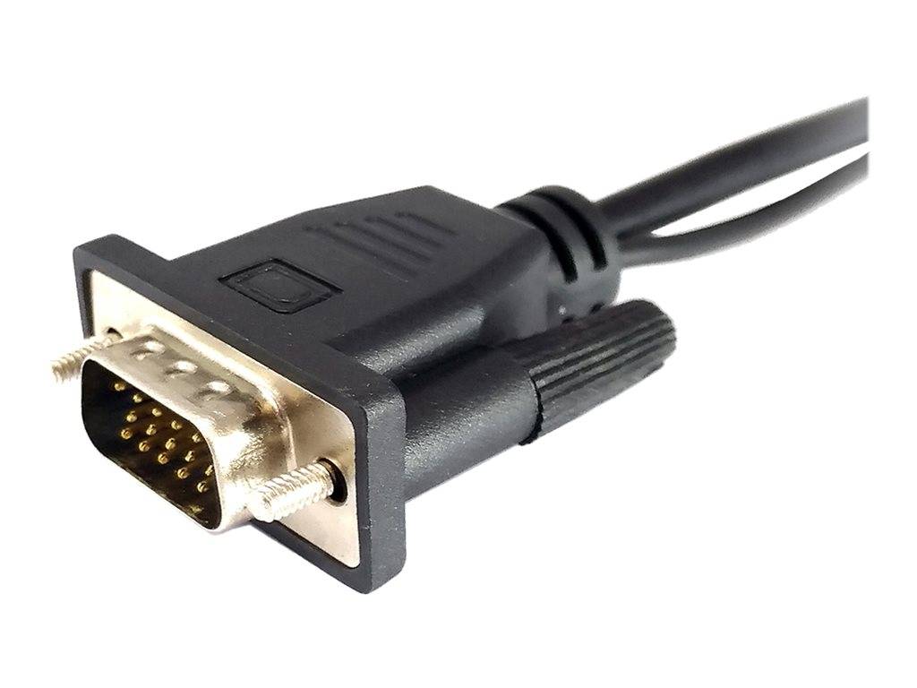 Equip Life - Videoadapter - HD-15 (VGA), mini-phone stereo 3.5 mm, USB (nur Strom)