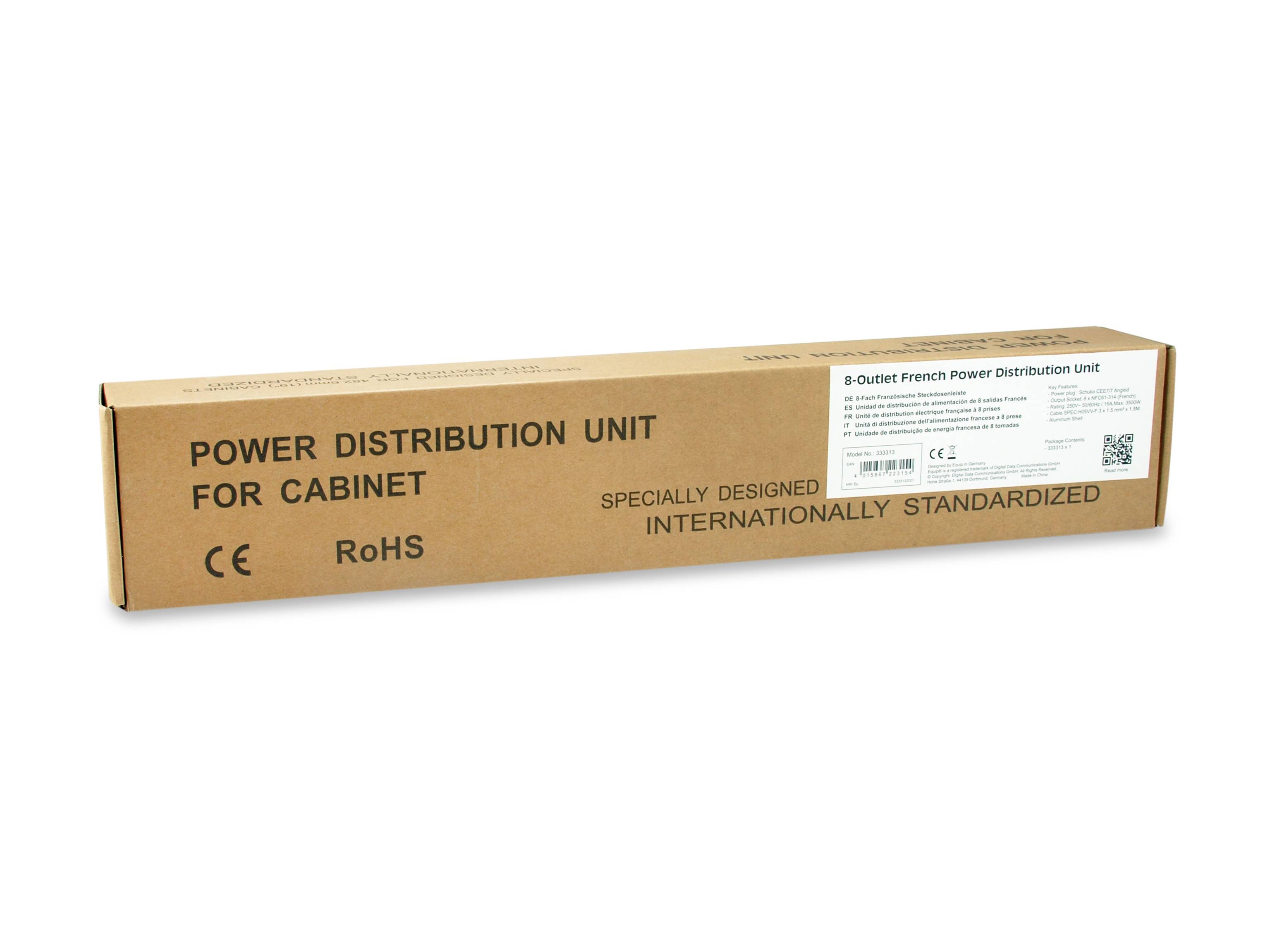 equip Pro - Stromverteilungseinheit (Rack - einbaufähig) - Wechselstrom 220-240 V - 3500 Watt - Eingabe, Eingang power C