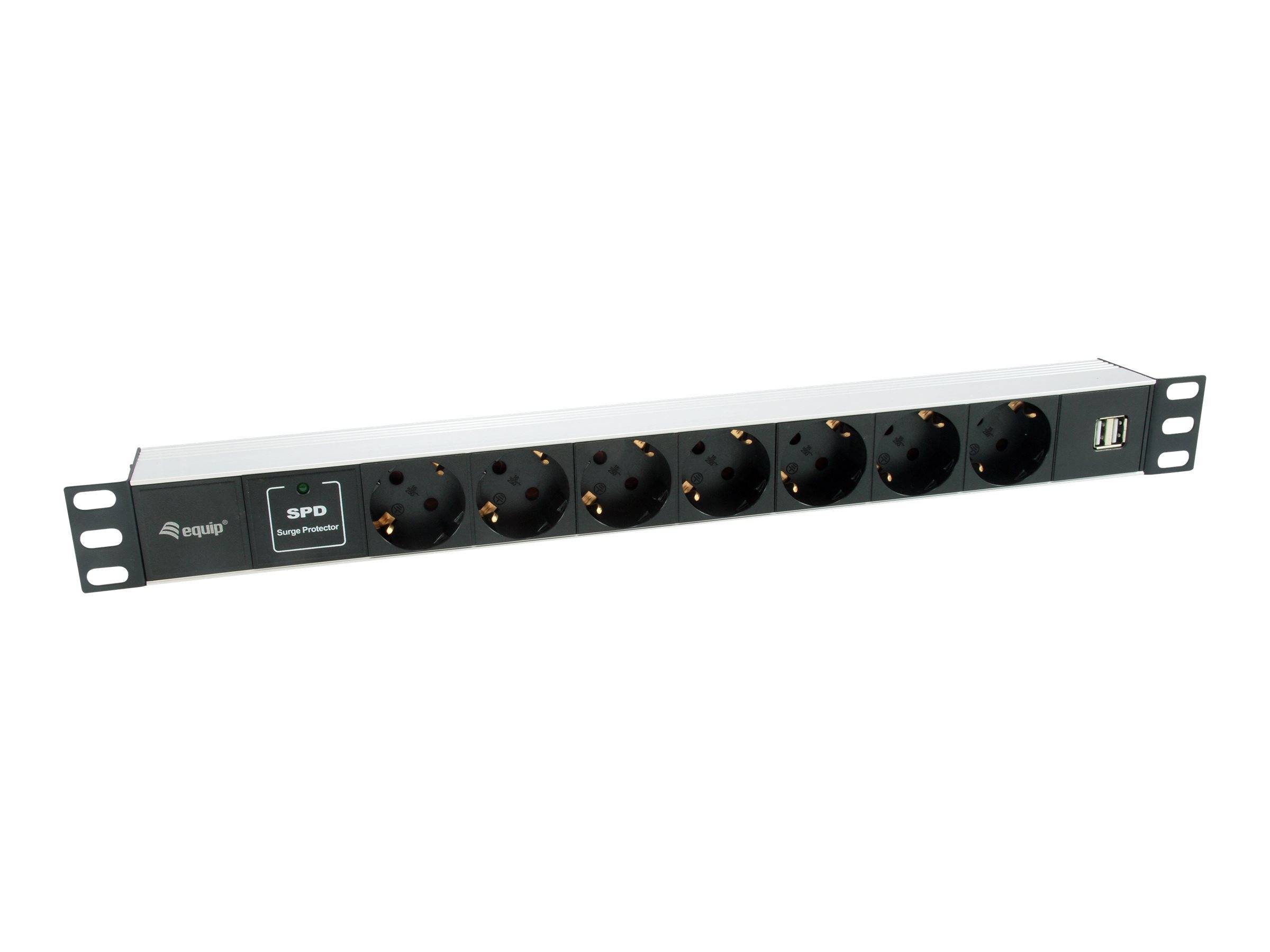 equip Pro - Stromverteilungseinheit (Rack - einbaufähig) - Wechselstrom 220-240 V - 3500 Watt - Eingabe, Eingang power C