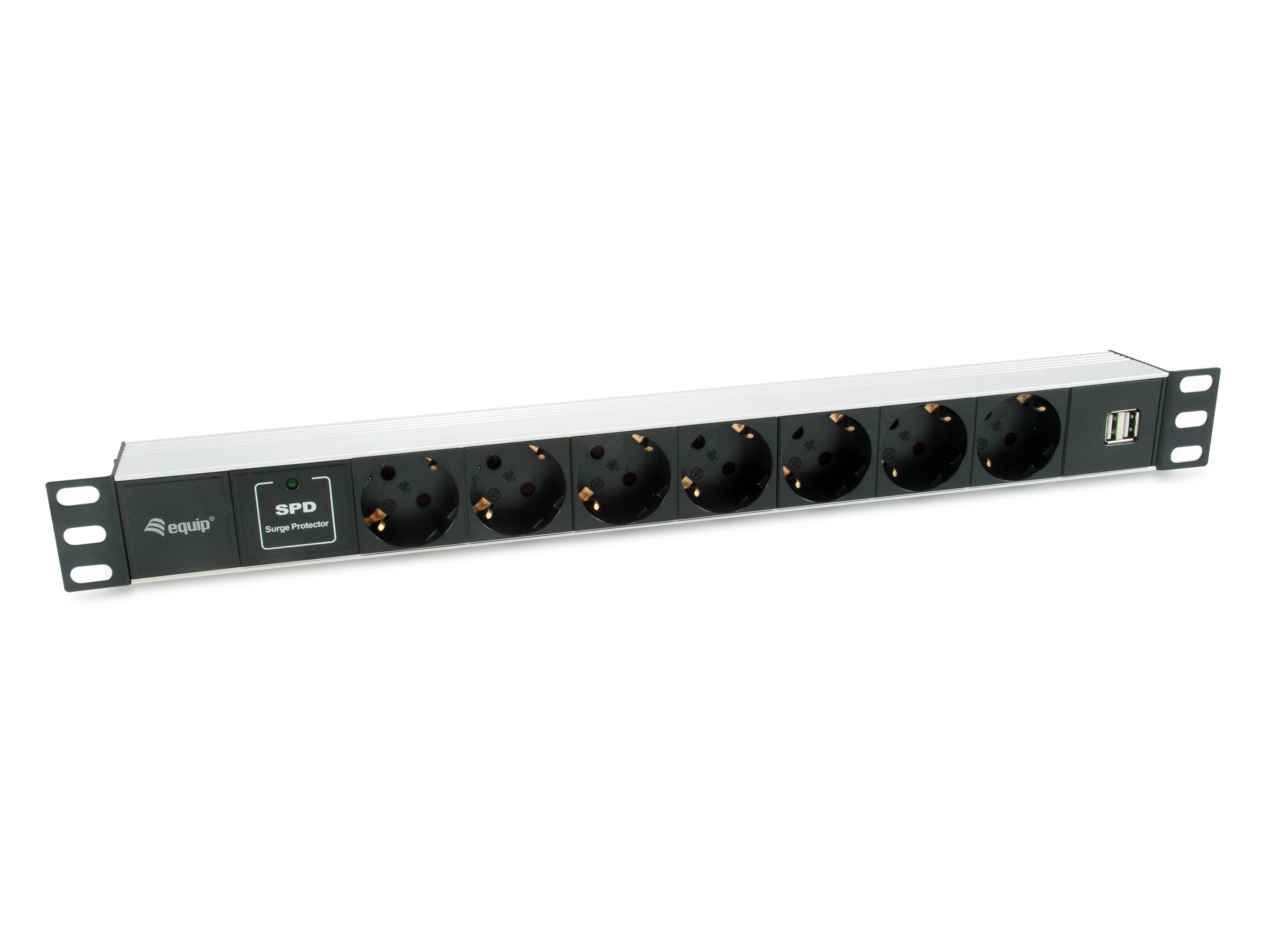 equip Pro - Stromverteilungseinheit (Rack - einbaufähig) - Wechselstrom 220-240 V - 3500 Watt - Eingabe, Eingang power C