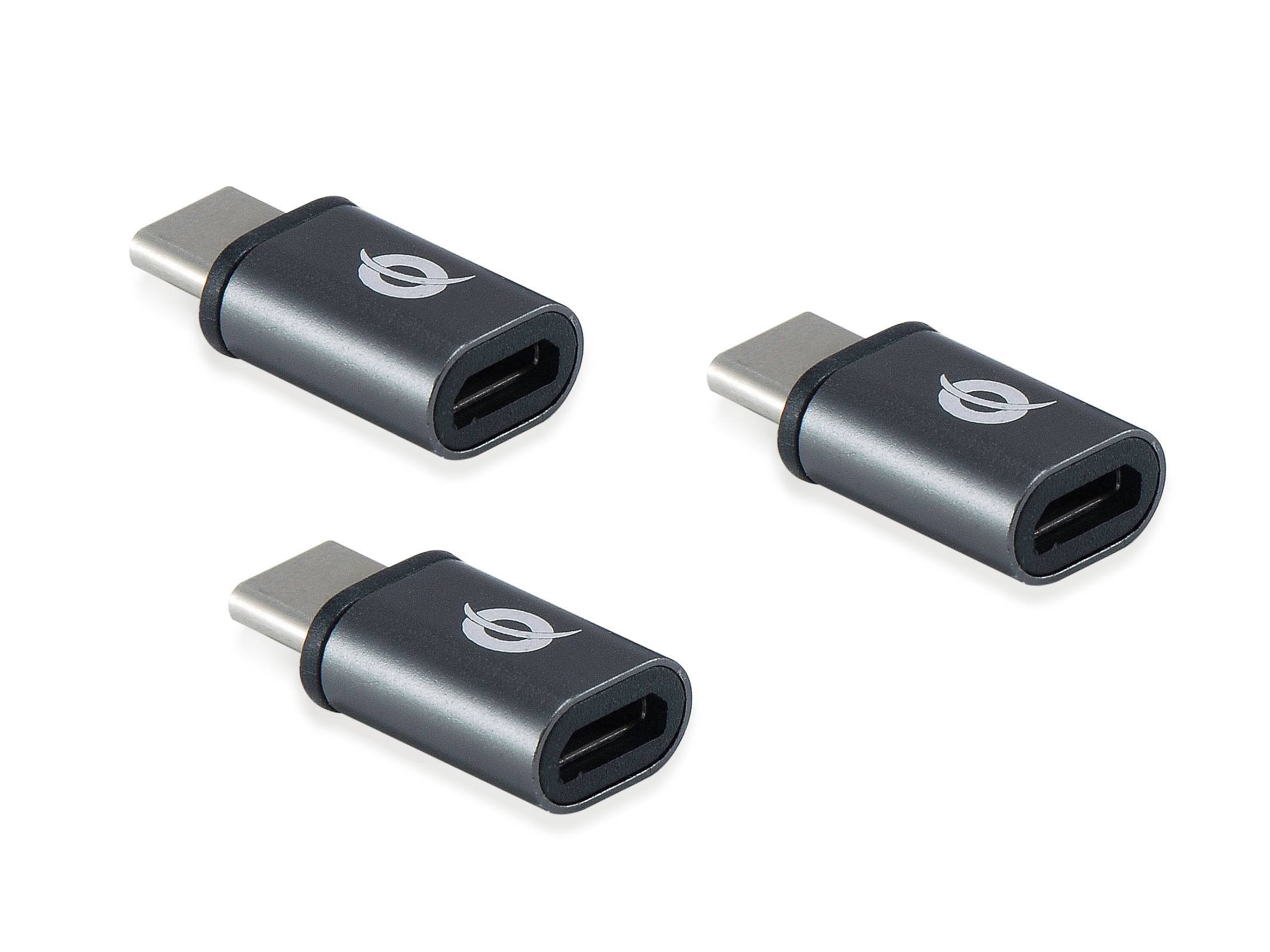 Conceptronic DONN05G, USB 2.0 Type-C, USB 2.0 Micro, Schwarz