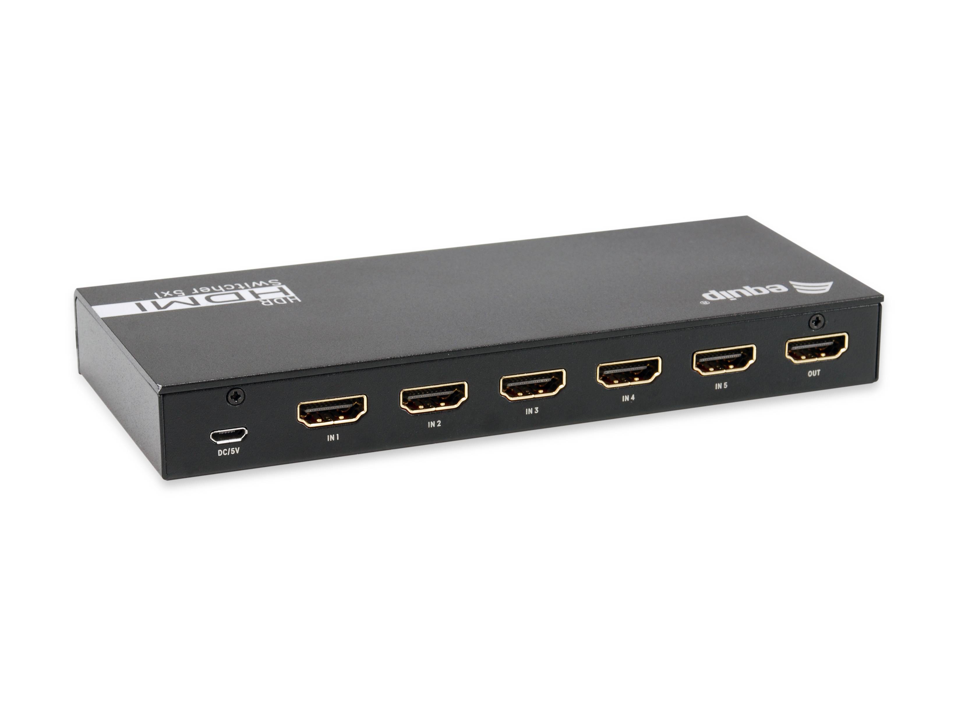 Equip 332726 - HDMI - Aluminium - Schwarz - 60 Hz - 3840 x 2160 Pixel - 7.1 Kanäle
