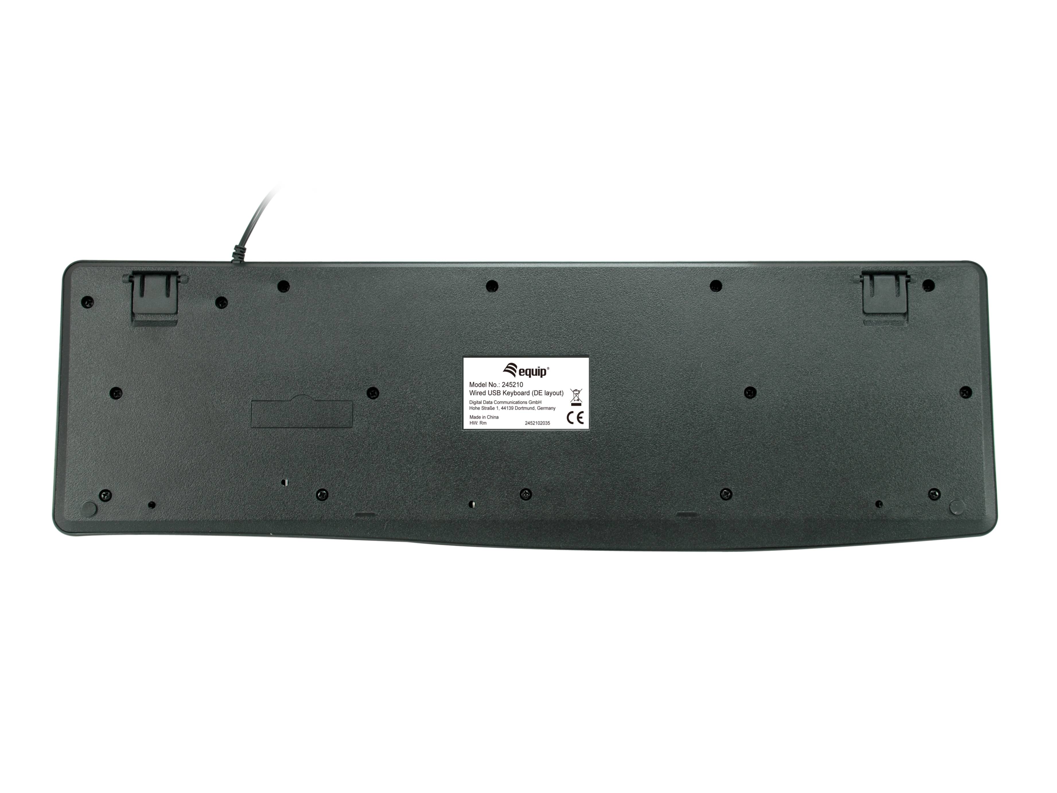 Equip Kabelgebundene USB Tastatur, Standard, USB, QWERTY, Schwarz
