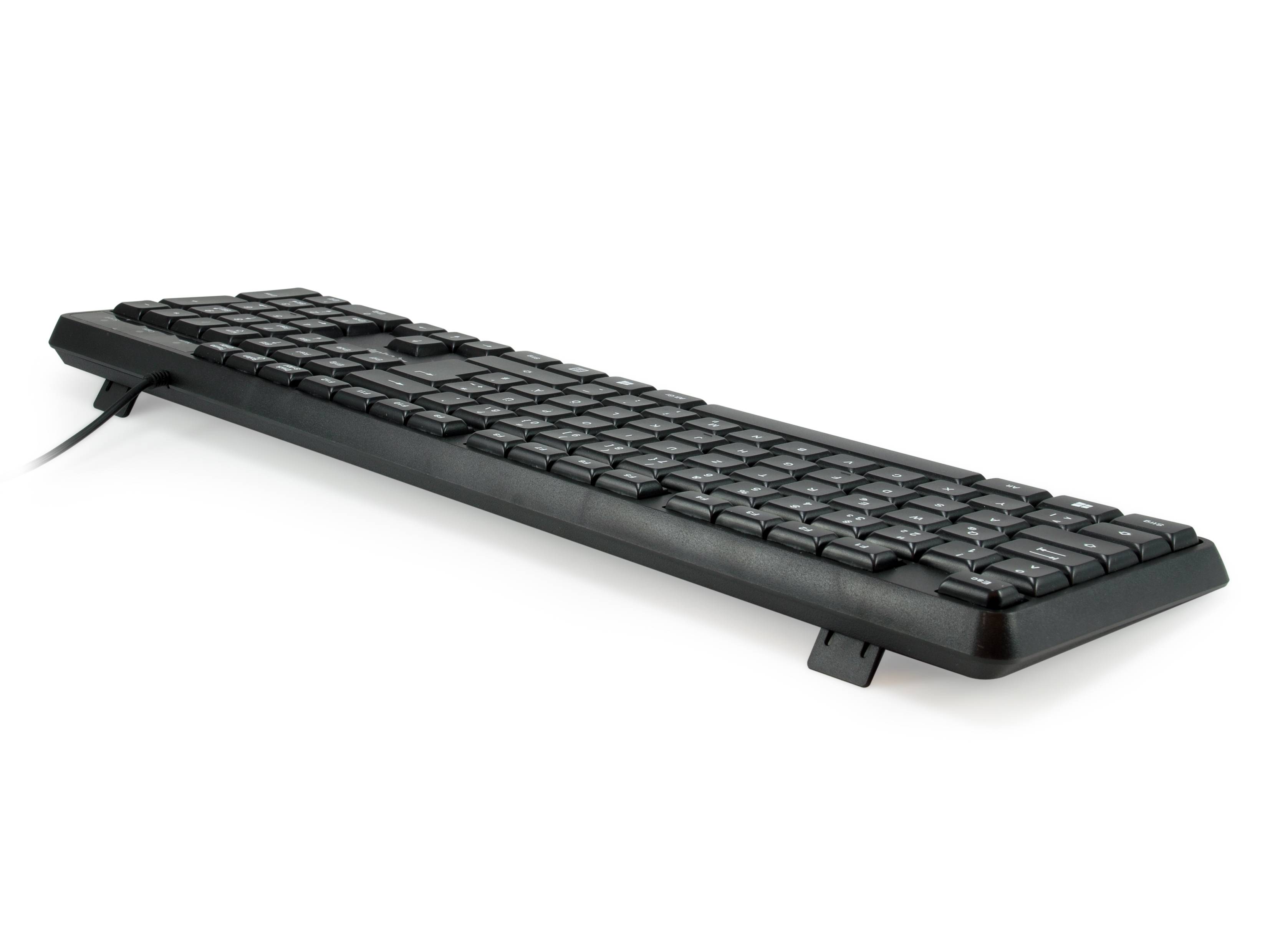 Equip Kabelgebundene USB Tastatur, Standard, USB, QWERTY, Schwarz