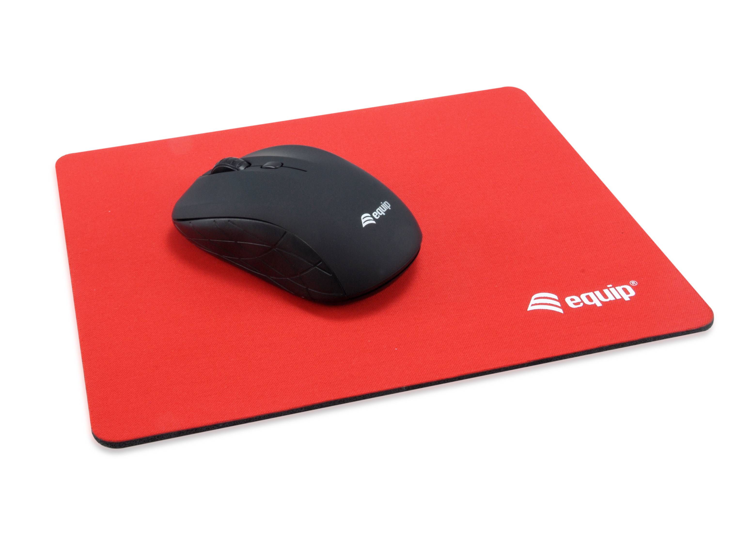 Equip Optische Mini Maus kabellos, Beidhändig, Optisch, RF Wireless, 1600 DPI, Schwarz