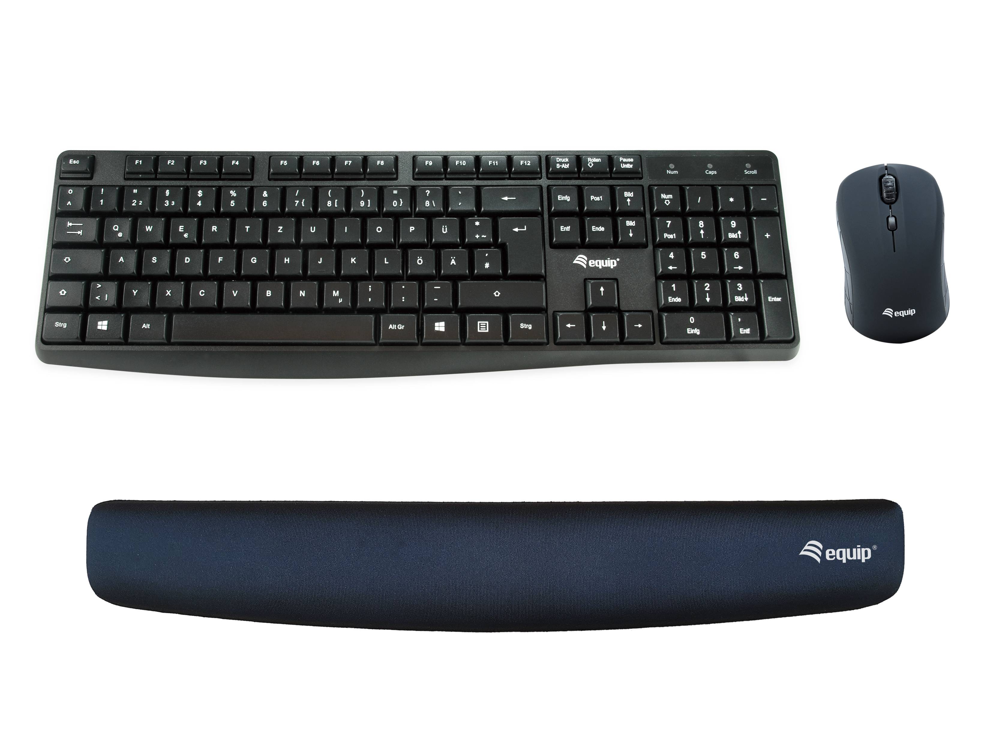 Equip Keyboard Wrist Rest, Memory-Schaum, Schwarz, China, 465 x 70 x 20 mm, 300 g, 100 mm