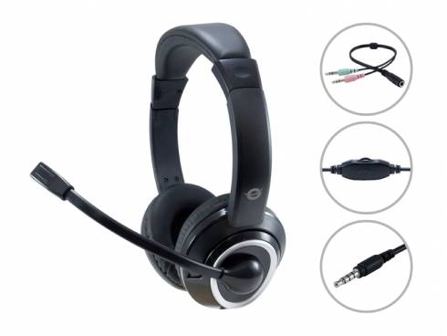Conceptronic POLONA02BA - Headset - On-Ear - kabelgebunden