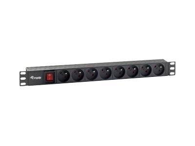 equip pro - Stromverteilungseinheit - Wechselstrom 220-240 V - 3.5 kW - Ausgangsanschlüsse: 8 - 1U - 48.3 cm (19"")