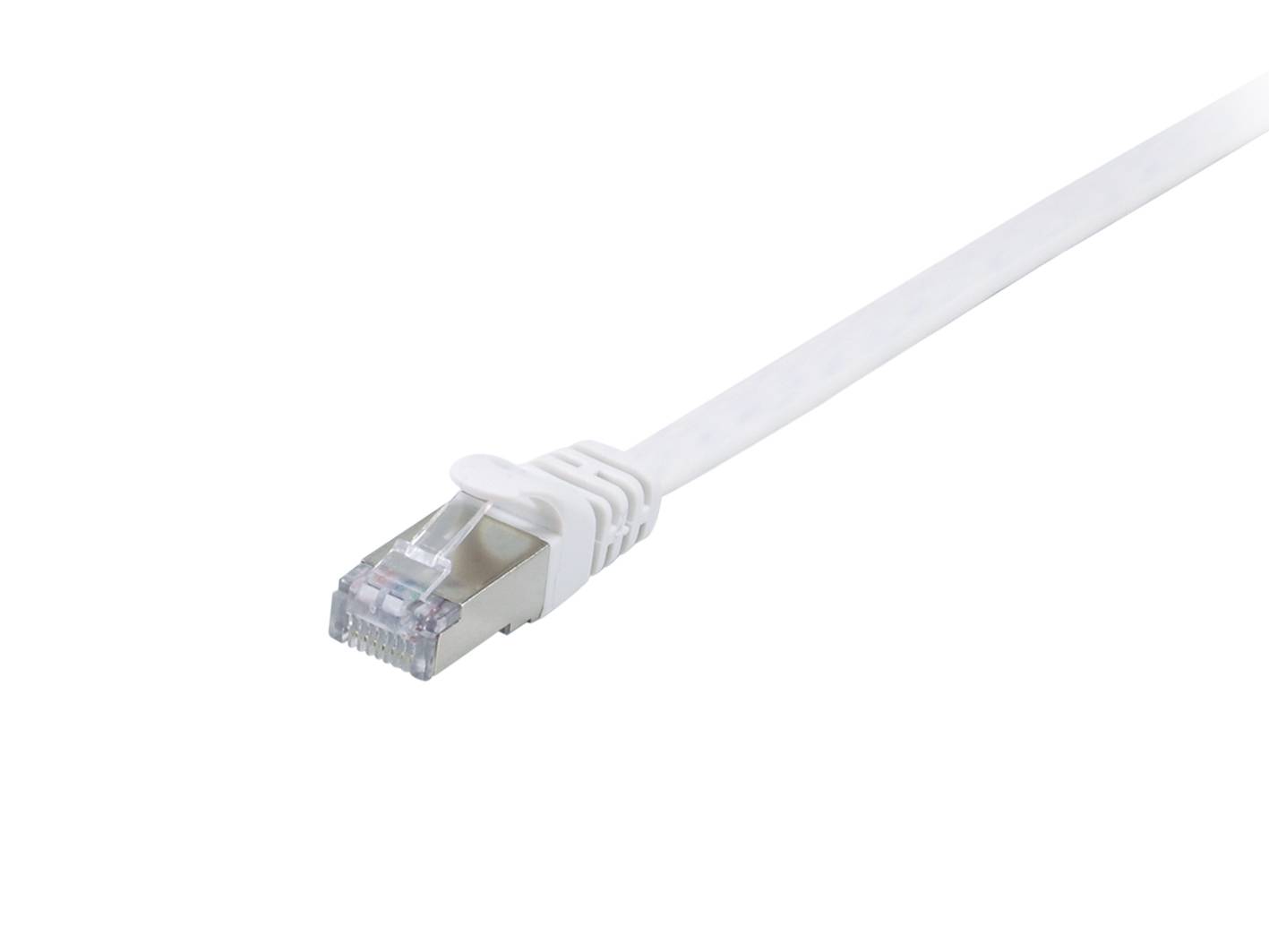 Equip Cat.6A U/FTP Flat Patchkabel, 10m, Weiß, 10 m, Cat6a, U/FTP (STP), RJ-45, RJ-45