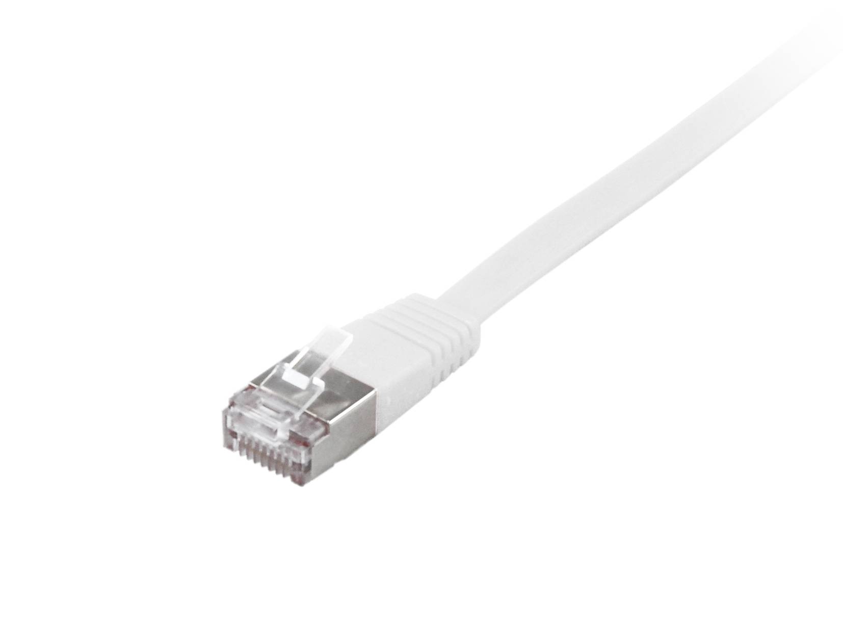 Equip Cat.6A U/FTP Flat Patchkabel, 1m, Weiß, 1 m, Cat6a, U/FTP (STP), RJ-45, RJ-45