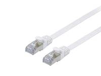 Equip Cat.6A U/FTP Flat Patchkabel, 1m, Weiß, 1 m, Cat6a, U/FTP (STP), RJ-45, RJ-45