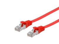 Equip Cat.6A U/FTP Flat Patchkabel, 0.5m, Rot, 0,5 m, Cat6a, U/FTP (STP), RJ-45, RJ-45