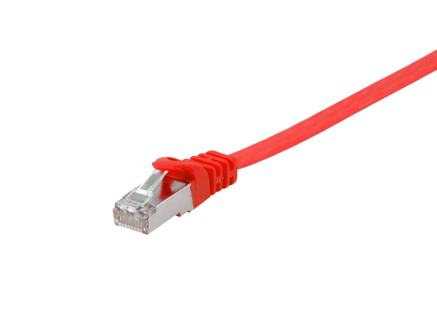 Equip Cat.6A U/FTP Flat Patchkabel, 2m, Rot, 2 m, Cat6a, U/FTP (STP), RJ-45, RJ-45