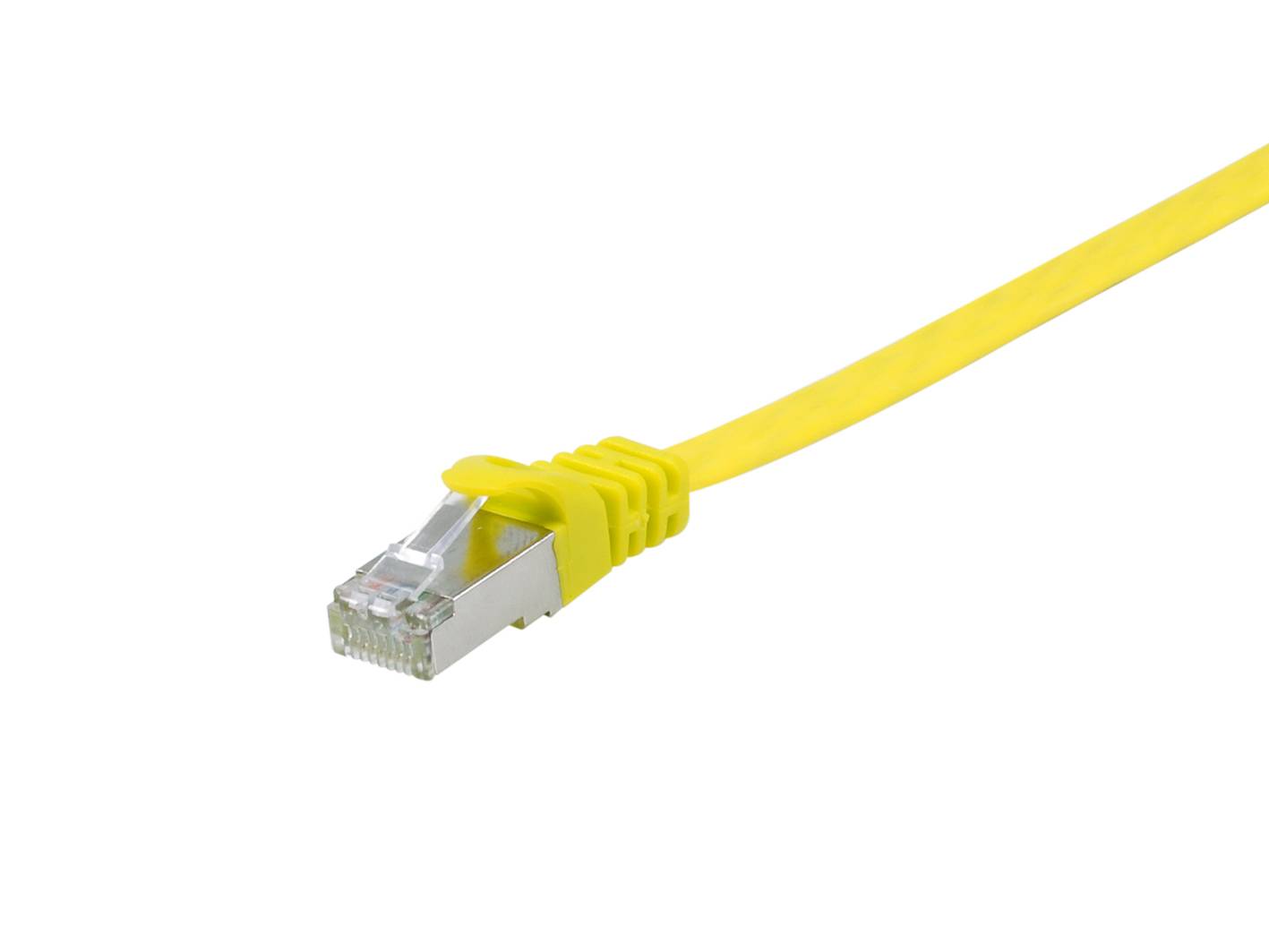Equip Cat.6A U/FTP Flat Patchkabel, 10m, Gelb, 10 m, Cat6a, U/FTP (STP), RJ-45, RJ-45