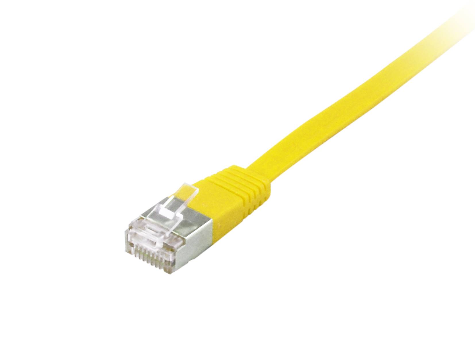 Equip Cat.6A U/FTP Flat Patchkabel, 0.5m, Gelb, 0,5 m, Cat6a, U/FTP (STP), RJ-45, RJ-45