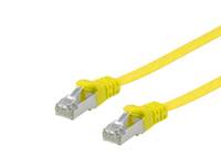Equip Cat.6A U/FTP Flat Patchkabel, 10m, Gelb, 10 m, Cat6a, U/FTP (STP), RJ-45, RJ-45