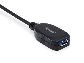 Equip 133347, 10 m, USB A, USB A, USB 3.2 Gen 1 (3.1 Gen 1), 5000 Mbit/s, Schwarz