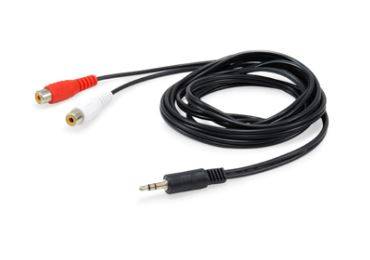 Equip 147093 - 2 x RCA - Weiblich - 3.5mm - Männlich - 250 m - Schwarz