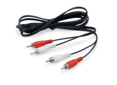 Equip 147094, 2 x RCA, Männlich, 2 x RCA, Männlich, 2,5 m, Schwarz