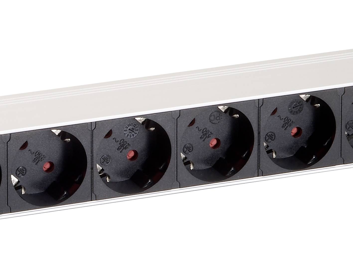 Equip Stromverteilungseinheit (Rack - einbaufähig) - Wechselstrom 250 V - 3.5 kW - Ausgangsanschlüsse: 8 - 1U - 48.3 cm (19")