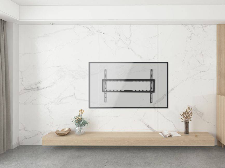 Equip 650333, 94 cm (37 Zoll), 177,8 cm (70 Zoll), 200 x 200 mm, 600 x 400 mm, Edelstahl, Schwarz