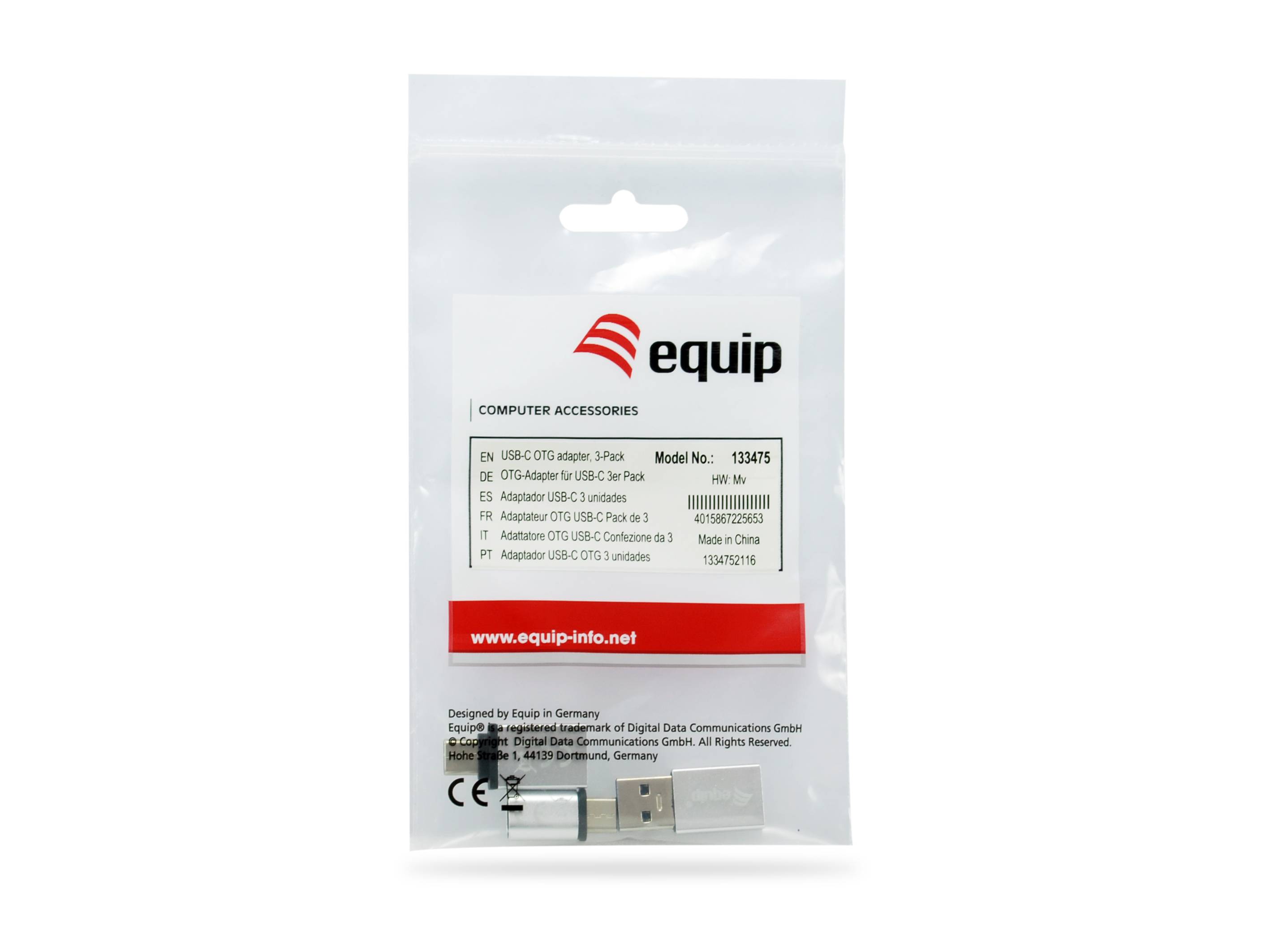 Equip OTG-Adapter für USB-C 3er Pack - USB C - USB C - USB A - USB A - Micro-USB - USB C - Silber