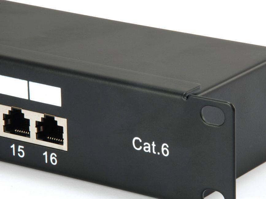 Equip Cat.6 Geschirmtes Patch Panel - Schwarz - 10/100/1000Base-T(X) - Gigabit Ethernet - 1000 Mbit/s - RJ-45 - Cat6 - Schwarz