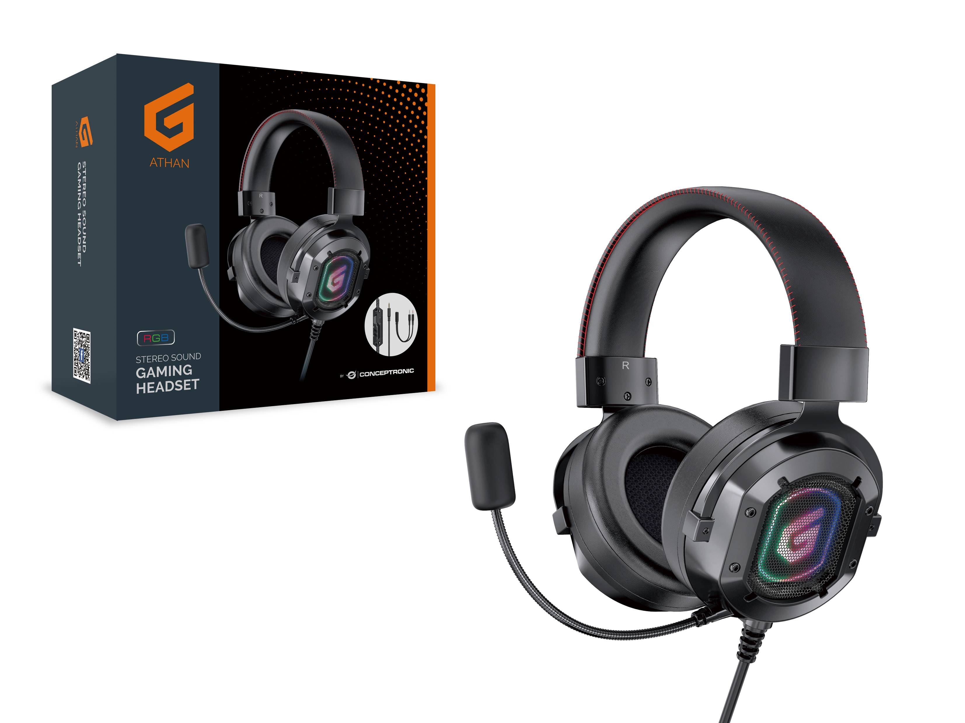 Conceptronic ATHAN03B - Headset - ohrumschließend