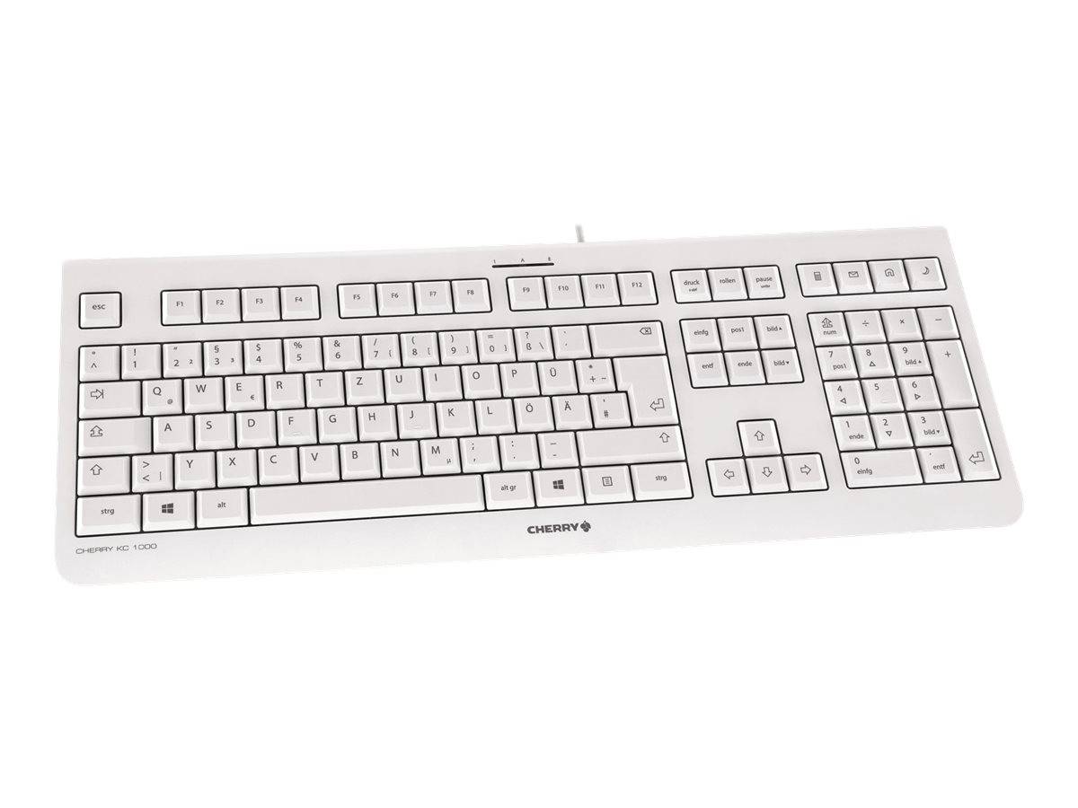 CHERRY KC 1000 - Tastatur - USB - GB - Pale Gray