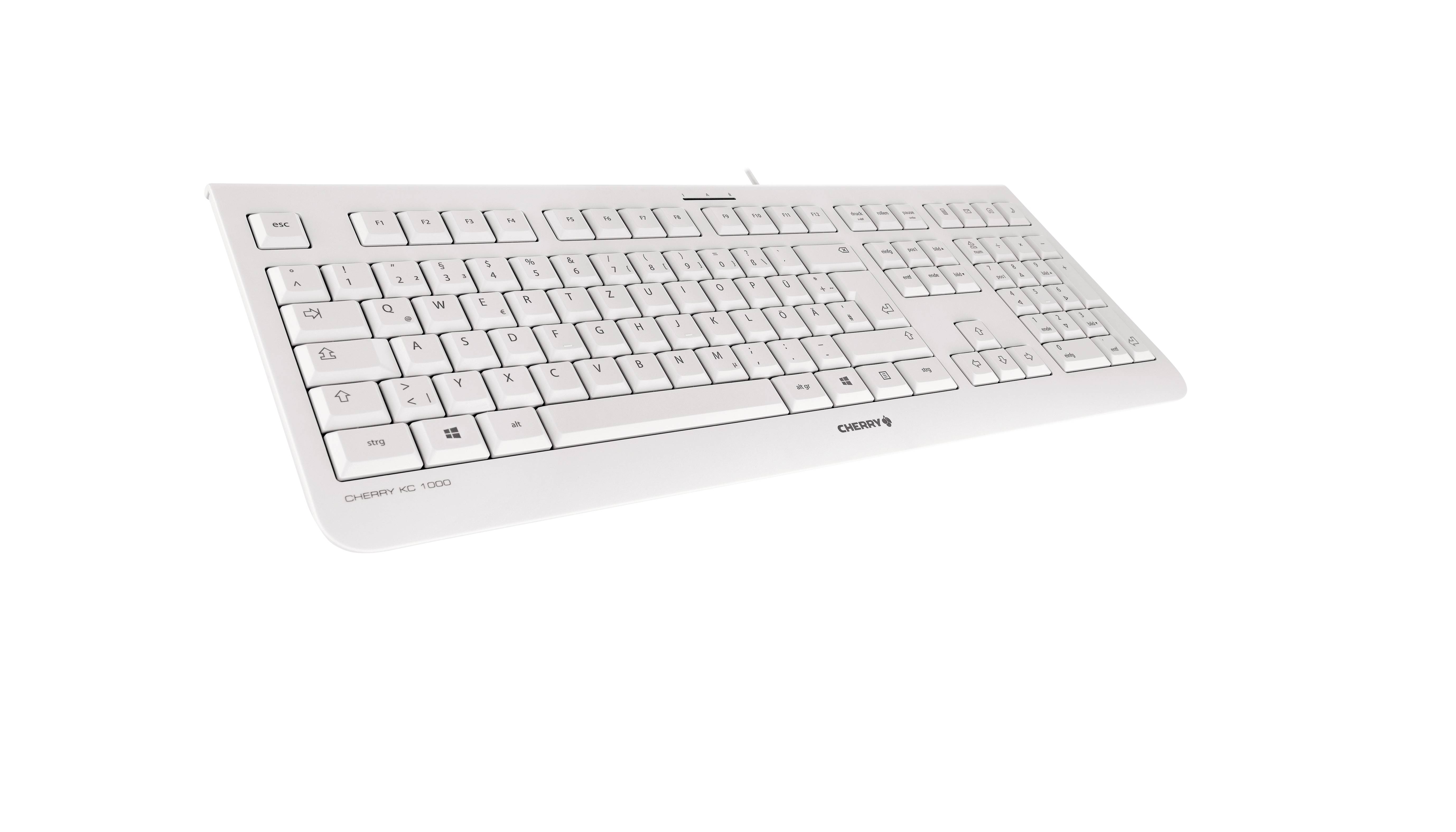 CHERRY KC 1000 - Tastatur - USB - GB - Pale Gray