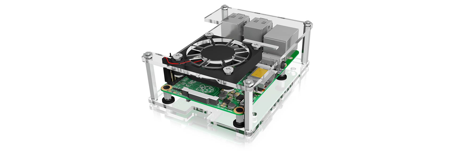 ICY BOX IB-RP106 - Hülle - Acryl - durchsichtig