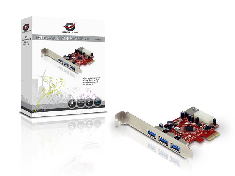 Conceptronic C4USB3EXI - USB-Adapter - PCIe