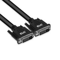 Zwei schwarze DVI-Kabel mit Steckern auf weißem Hintergrund.