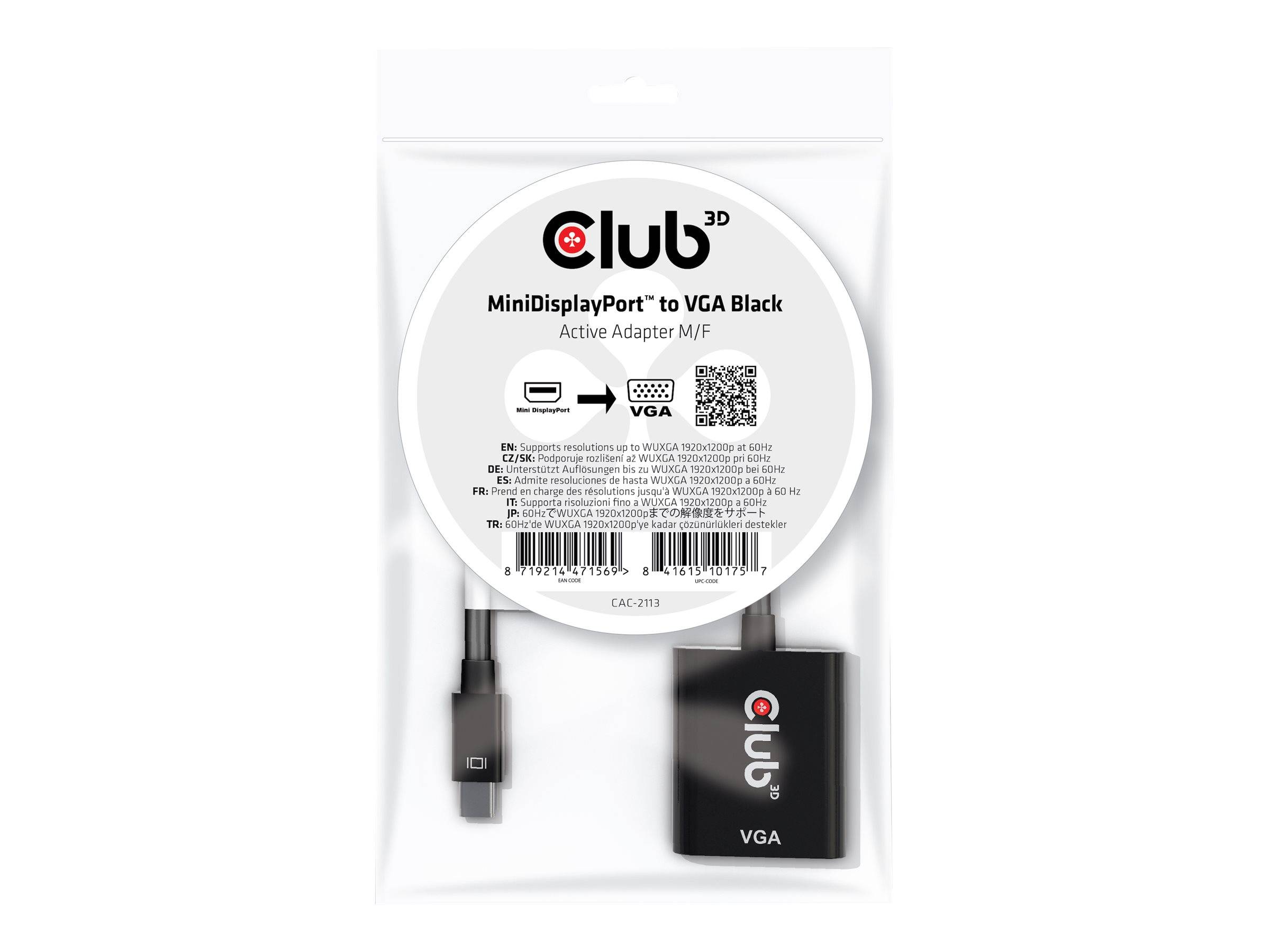 Club 3D CAC-2113 - Videoadapter - Mini DisplayPort (M)