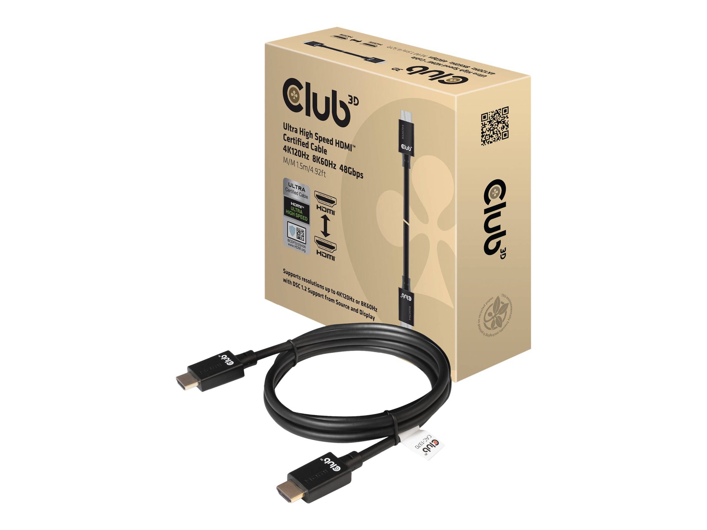 Club 3D - Ultra High Speed - HDMI-Kabel - HDMI männlich bis HDMI männlich
