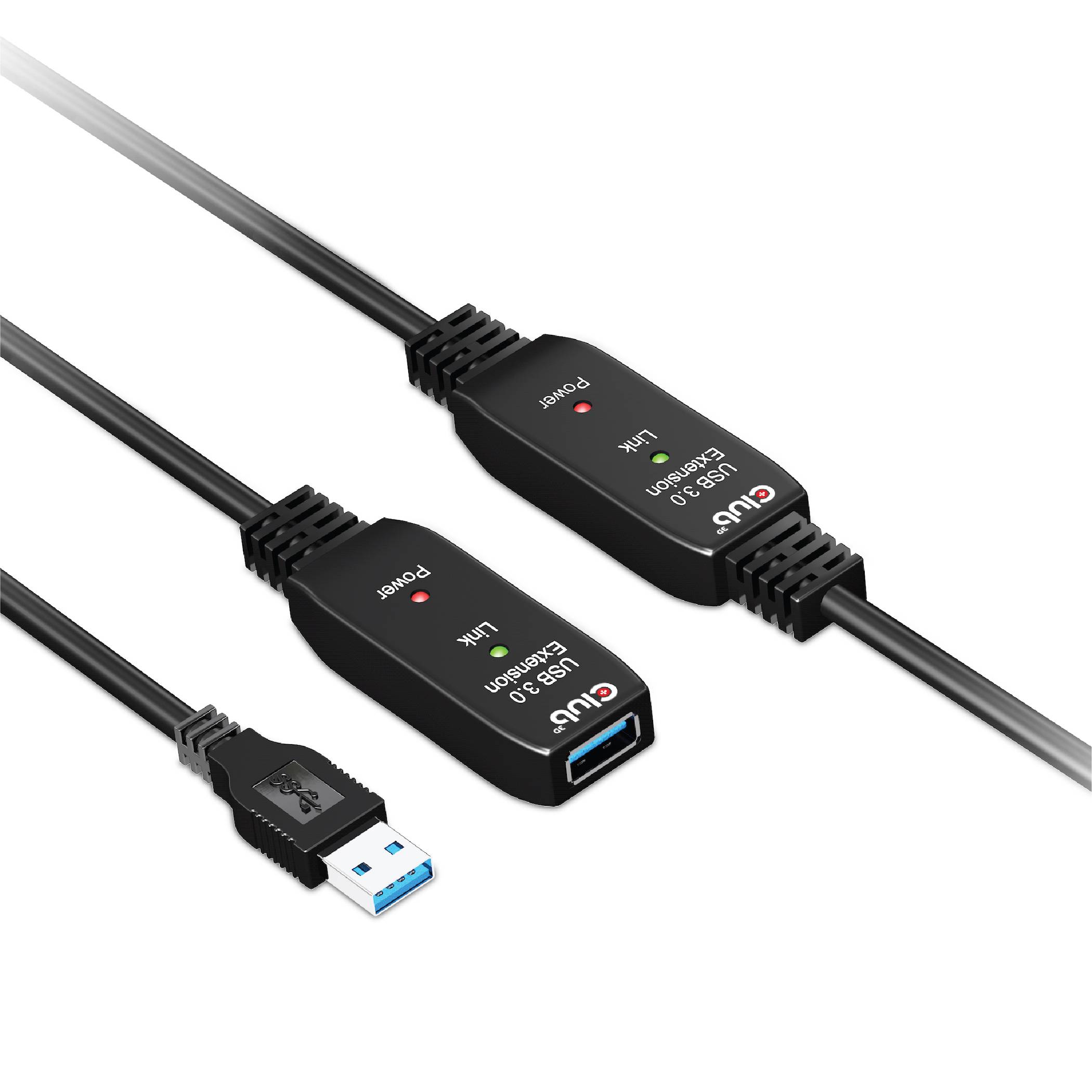 USB 3.2 Gen 1 USB-Verlängerungskabel 10m Schwarz