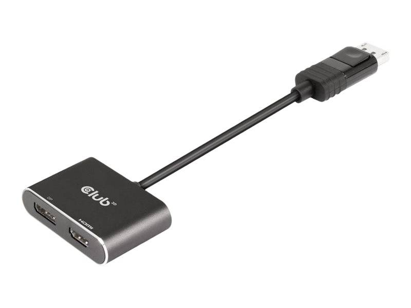 Schwarzer USB-Hub-Adapter mit zwei USB-Anschlüssen und Micro-USB-Verbindungskabel