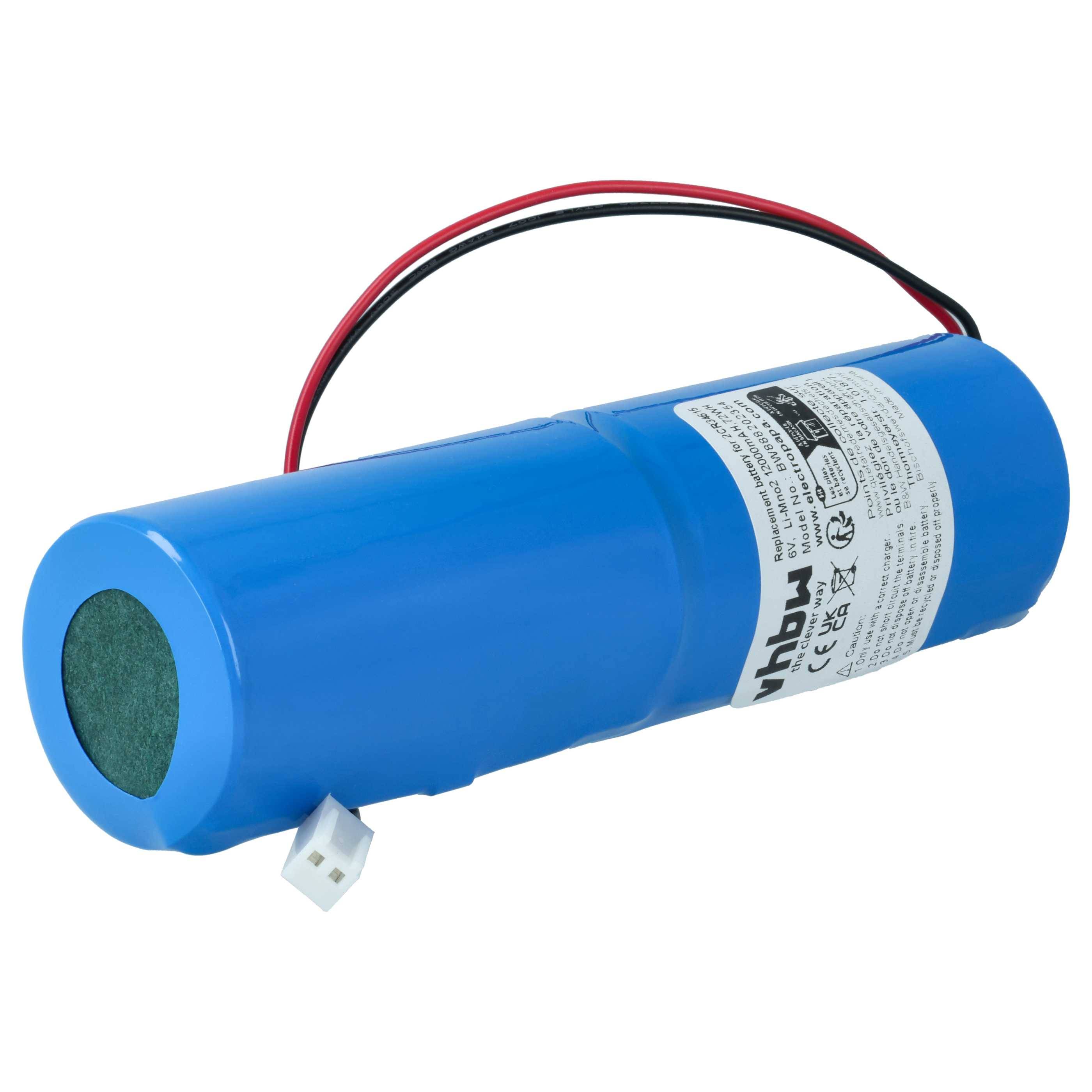 vhbw 5x Batterie Ersatz für Jablotron 2CR34615, BAT-80A-SAFT für Alarmanlage, Alarmsystem (12000 mAh, 6 V, Li-MnO2)