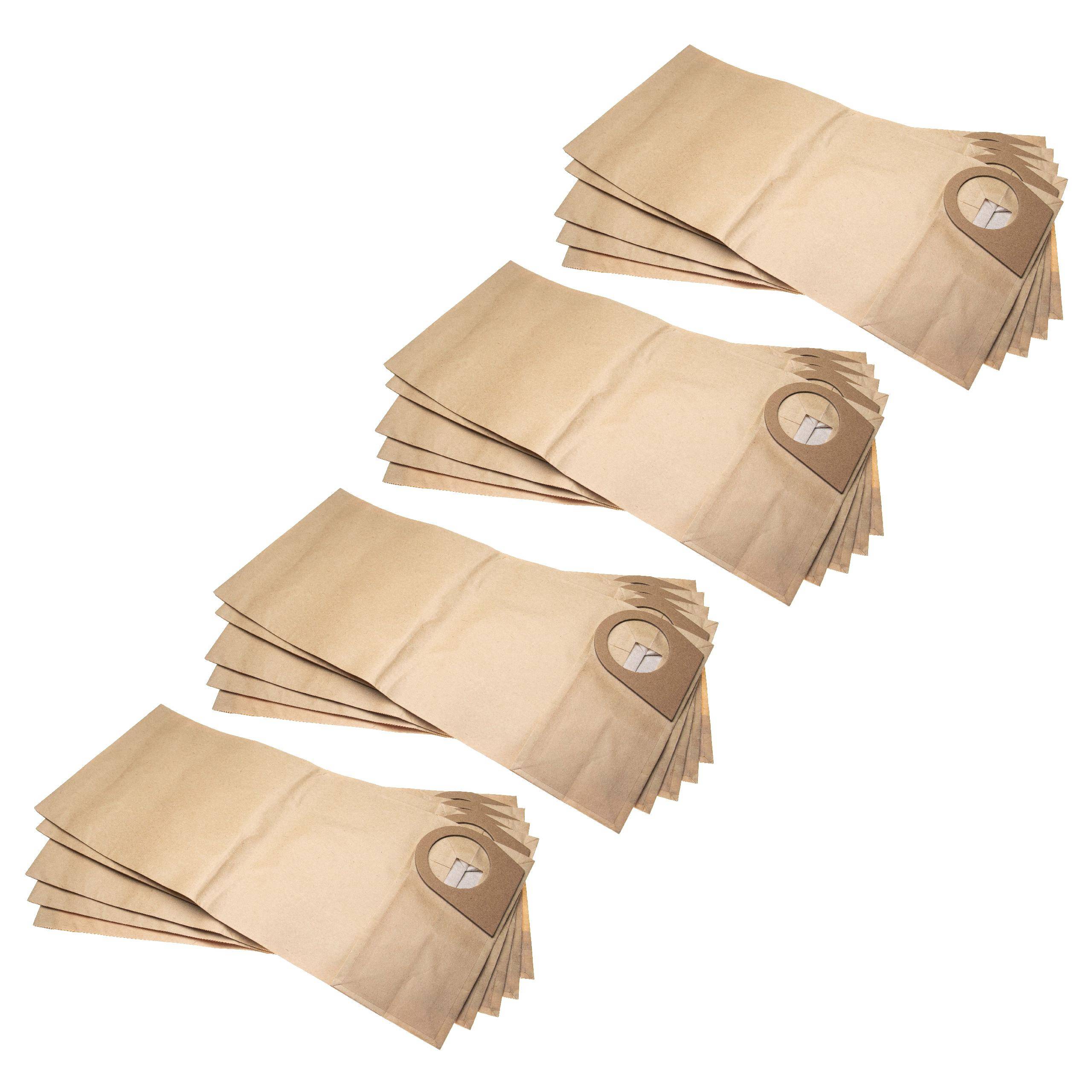 vhbw 20x Staubbeutel kompatibel mit Bosch PAS 1000 F, PAS 900 Staubsauger - 49,5cm x 21,8cm Sandfarben