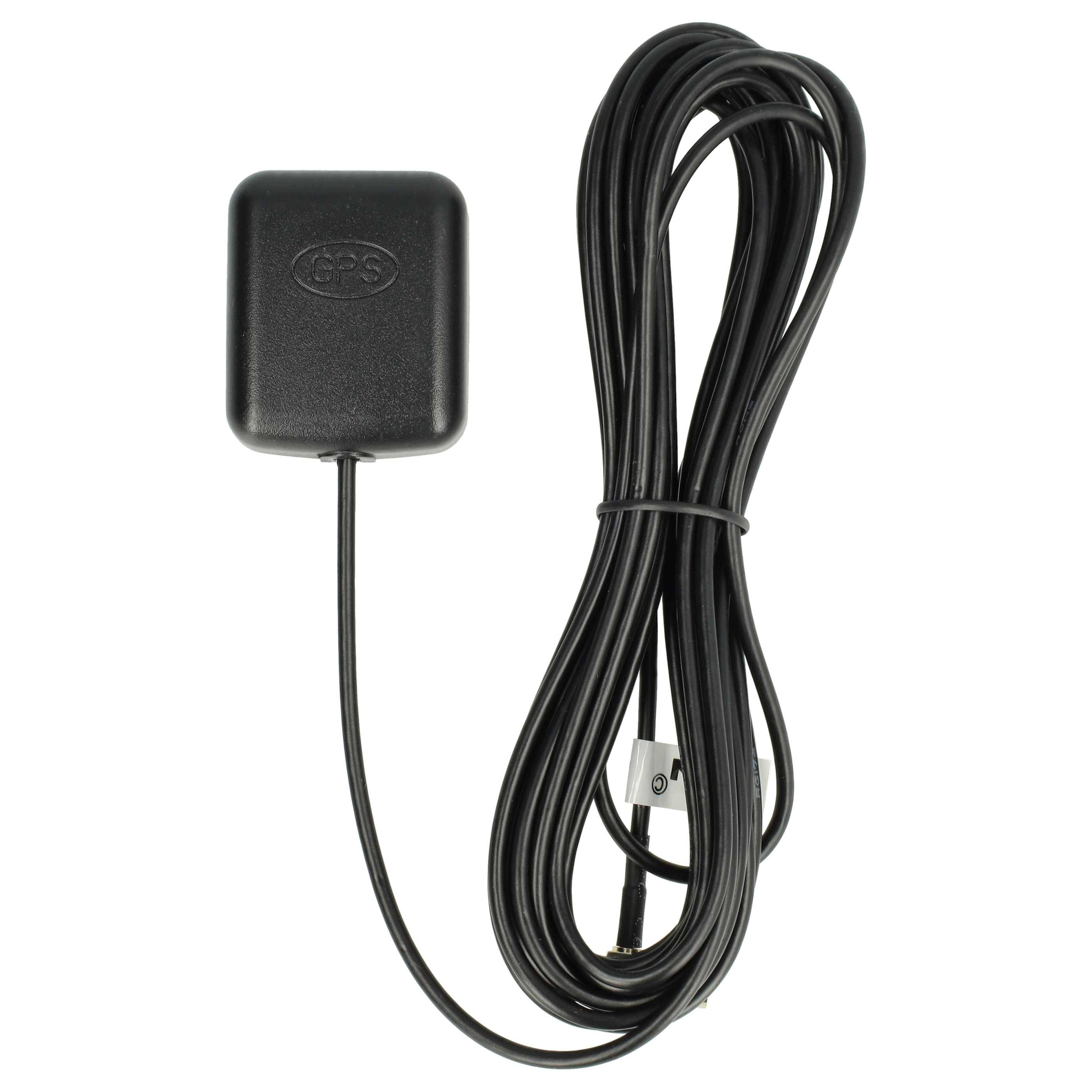 vhbw GPS Antenne kompatibel mit Navman ANT06A Navi mit SMA-Anschluss - Magnetfuß, 5 m, Schwarz