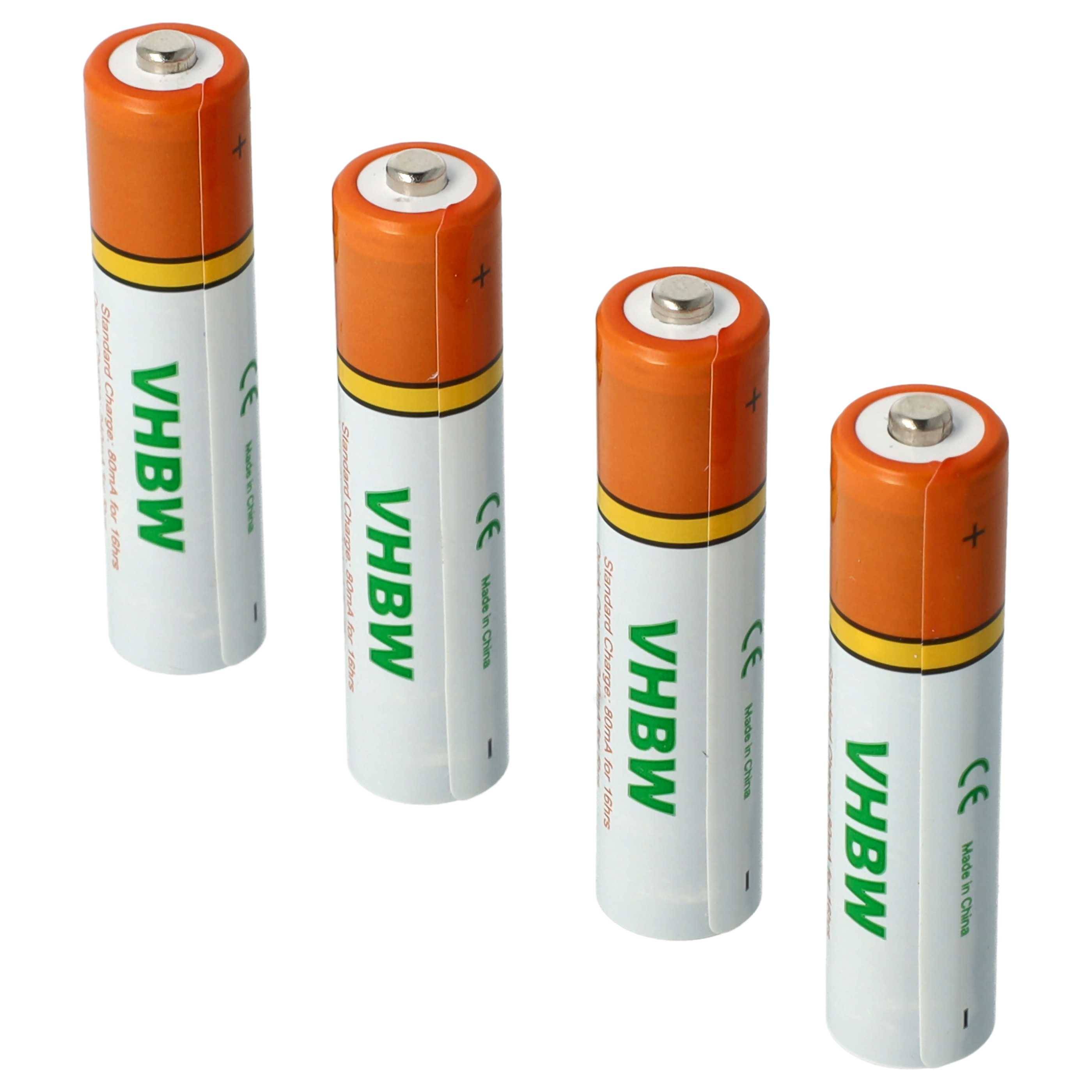 vhbw 20x AAA Micro Akku kompatibel mit Panasonic KX-TGE6862, KX-TGE6863, KX-TGH710, KX-TGH720 schnurlos Festnetz Telefon (800 mAh, 1,2 V, NiMH)