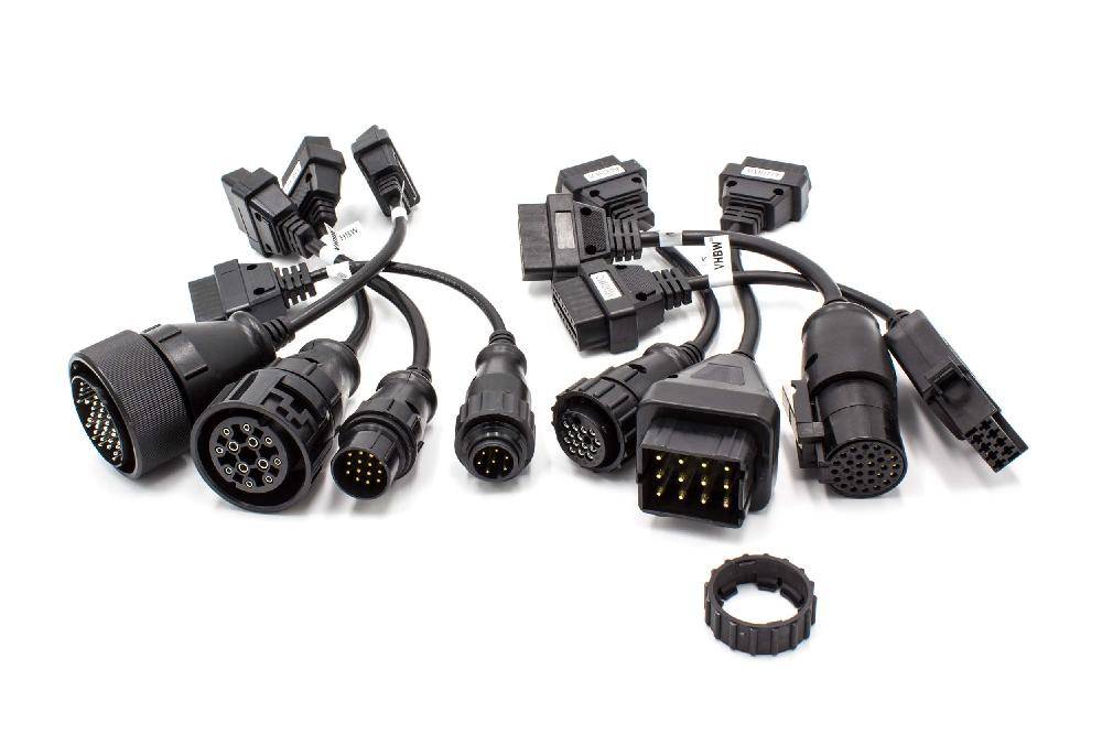 vhbw 8x OBD2 Adapter-Set 8-tlg. OBD1 auf OBD2 kompatibel mit Iveco, Mercedes Benz, Renault, MAN, Scania, Volvo LKW