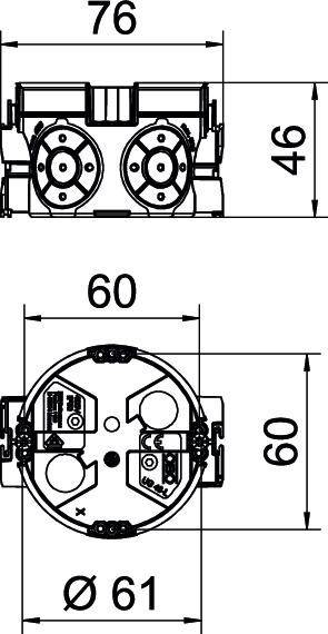 OBO Bettermann Gerätedose UP UG 46-GS-L