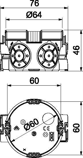 OBO Bettermann Gerätedose UP UG 46-GS-L
