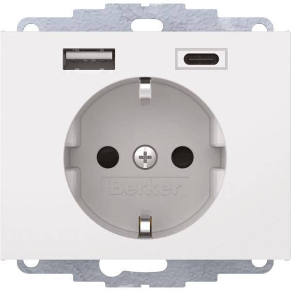 Berker Steckdose SCHUKO/USB 48047009