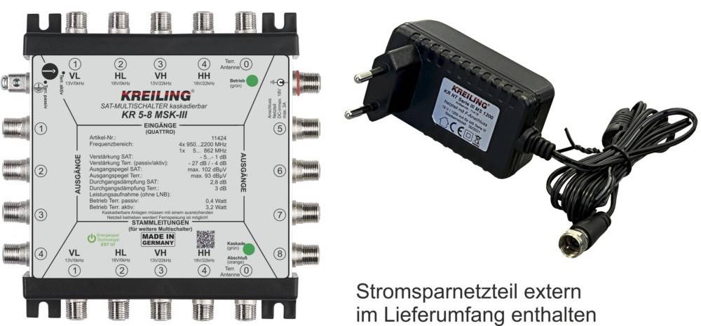 Kreiling Tech. Multischalter kaskadierbar KR 5-8 MSK-III