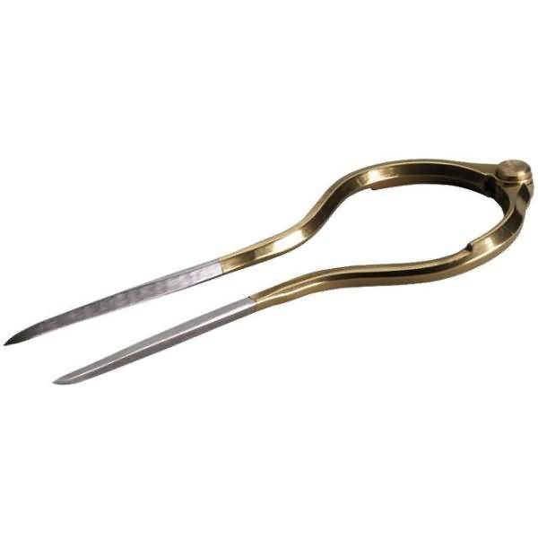 Einhand-Marinezirkel 190mm messingfarben poliert zaponiert